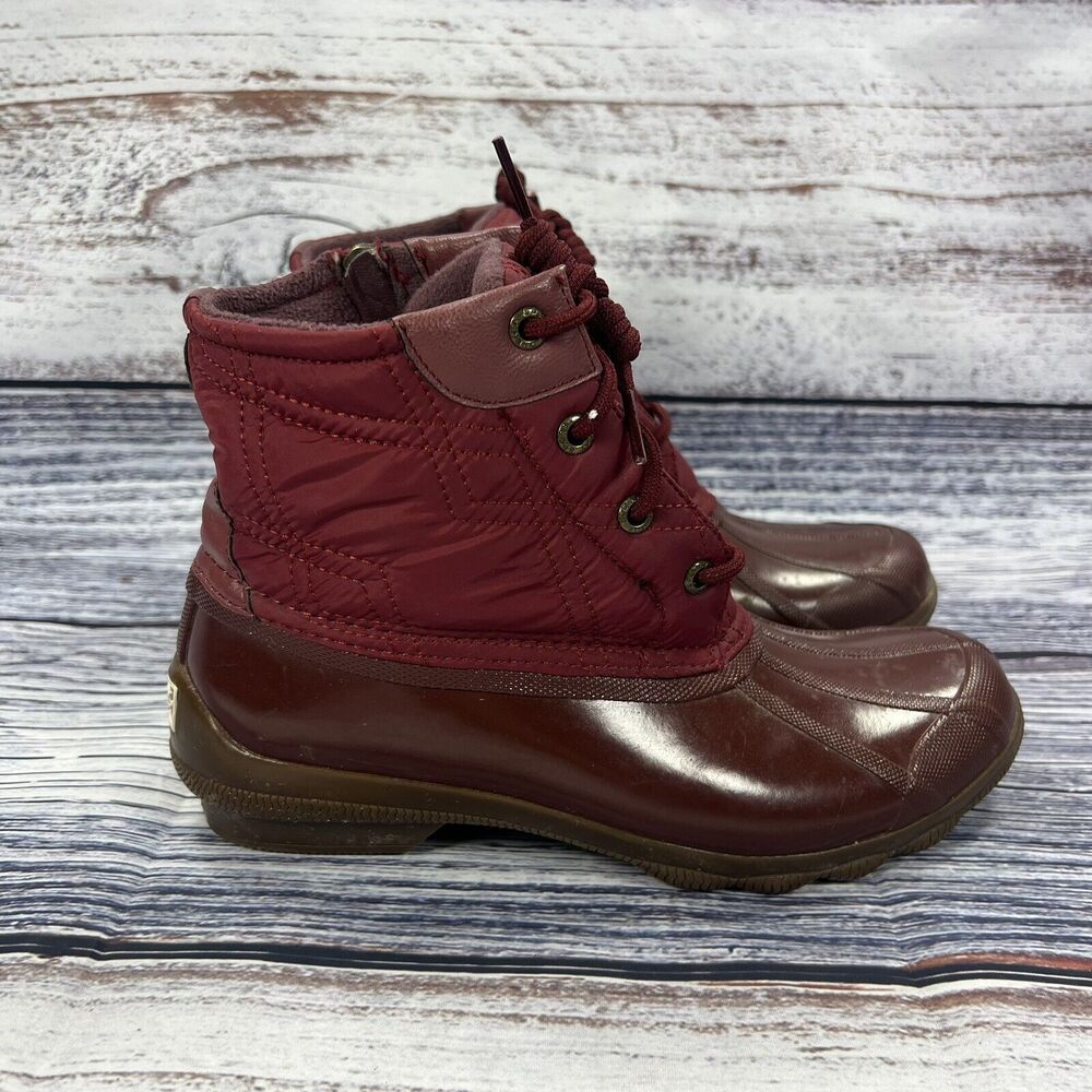 Sperry Syren Gulf Quilted Nylon Waterproof Duck Boots, Women’s Size 7